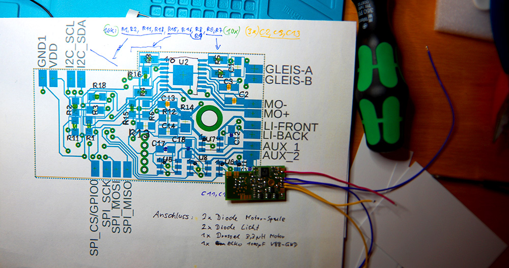 Umbau E103 - Modul mit Anschlussplan