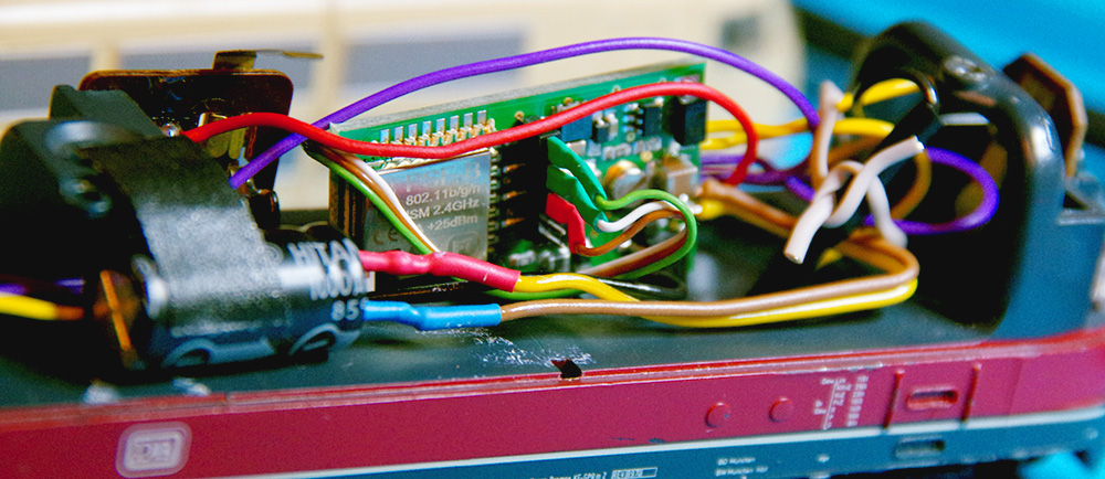 Umbau E103 - IR-Empfänger eingesteckt