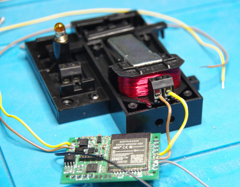 Weiche LGB Antrieb angeschlossen