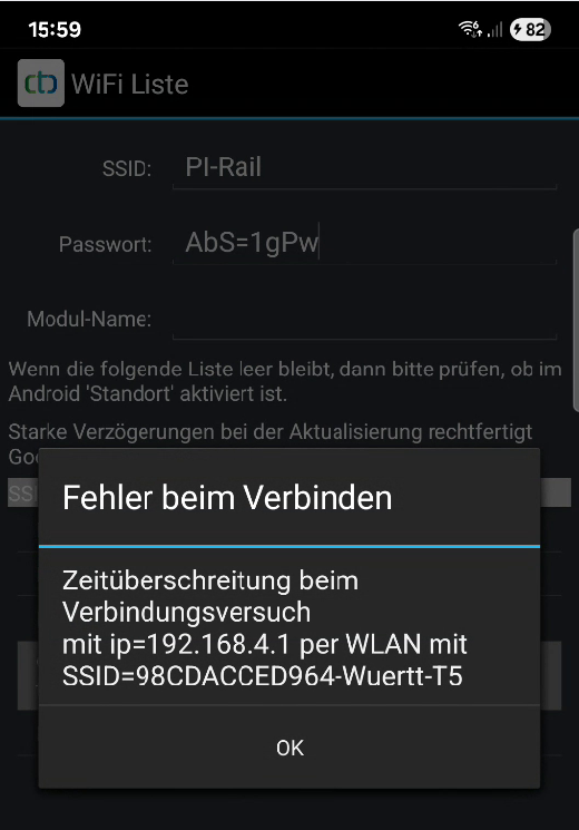 Android Timeout-Fehler