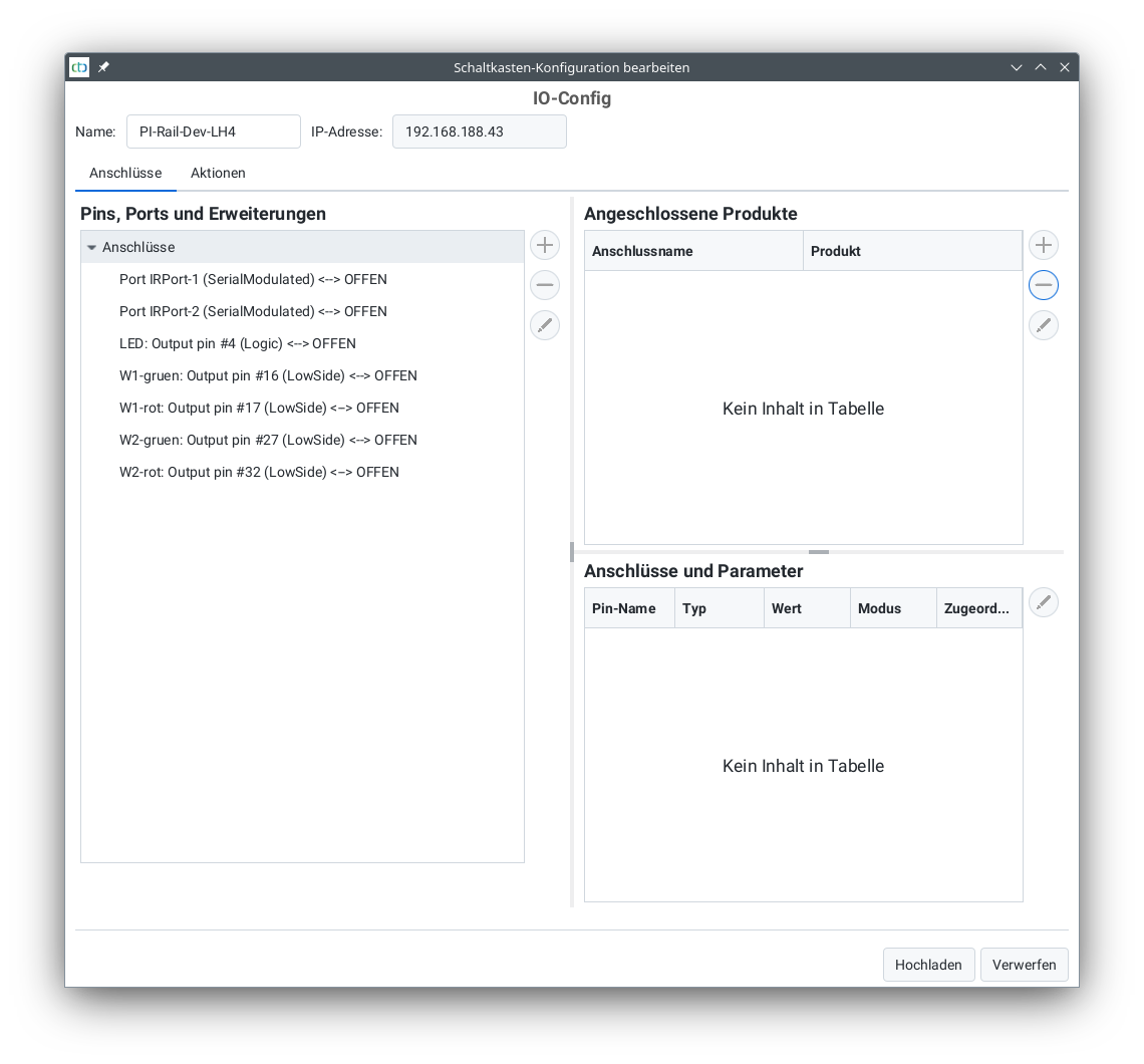 Konfiguration ändern (leer)