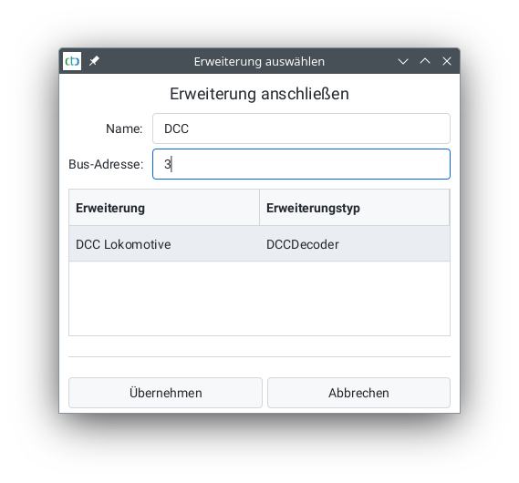 Erweiterung anschließen