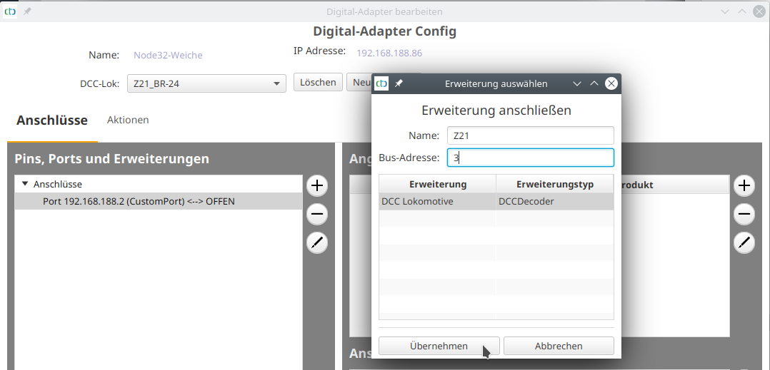 Digital-Config DCC Erweiterung Lok