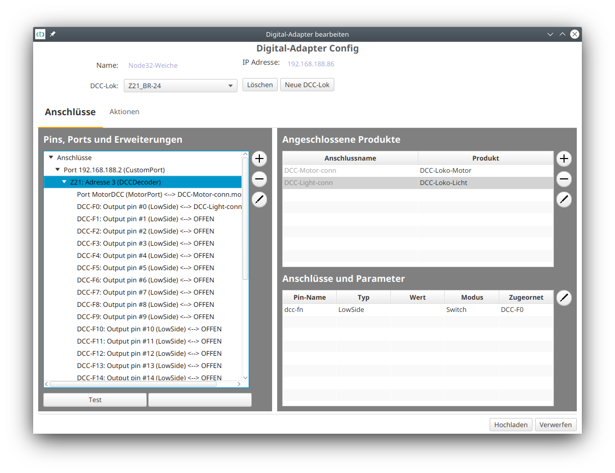 Digital-Config DCC Lok angelegt