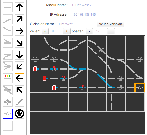 Create Block in the Track Plan 1