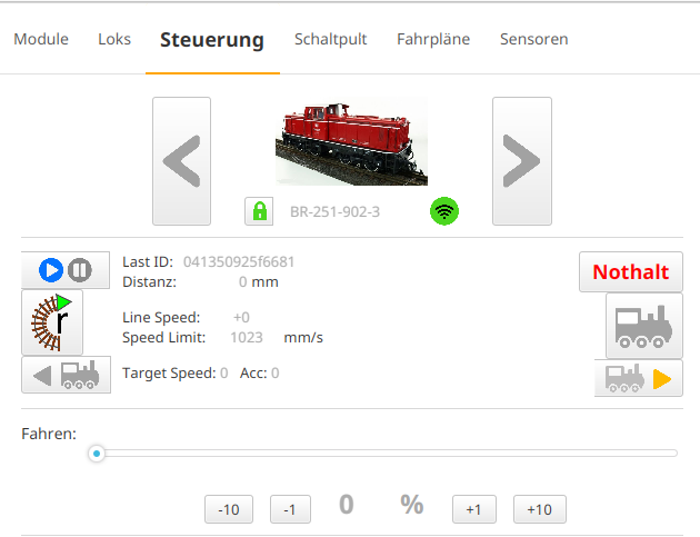 Display Balise in Locomotive Control