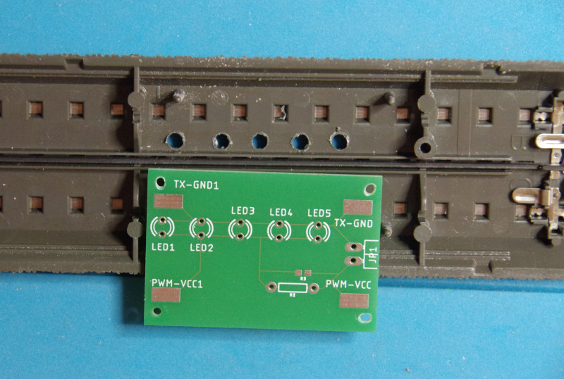 Track with holes for IR-Balise