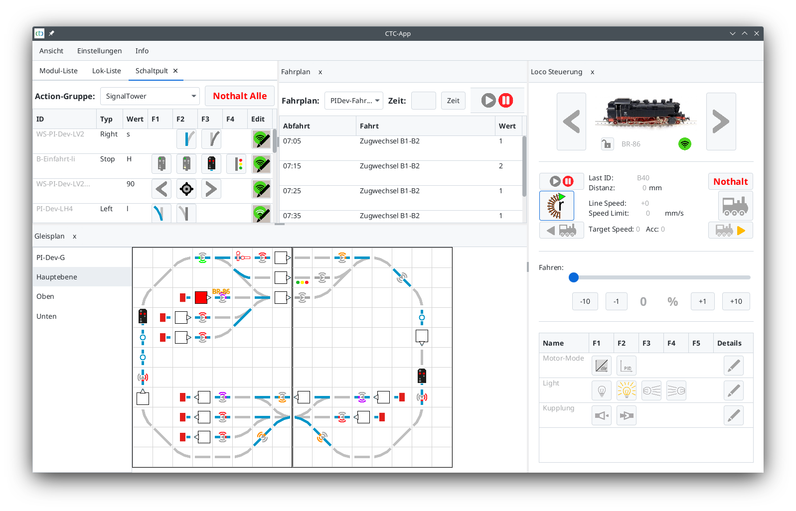 Screenshot CTC-App Desktop