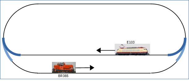 Track diagram for starter set model railway layout