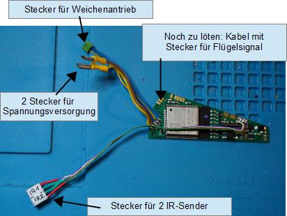 Wired turnout module, labeled