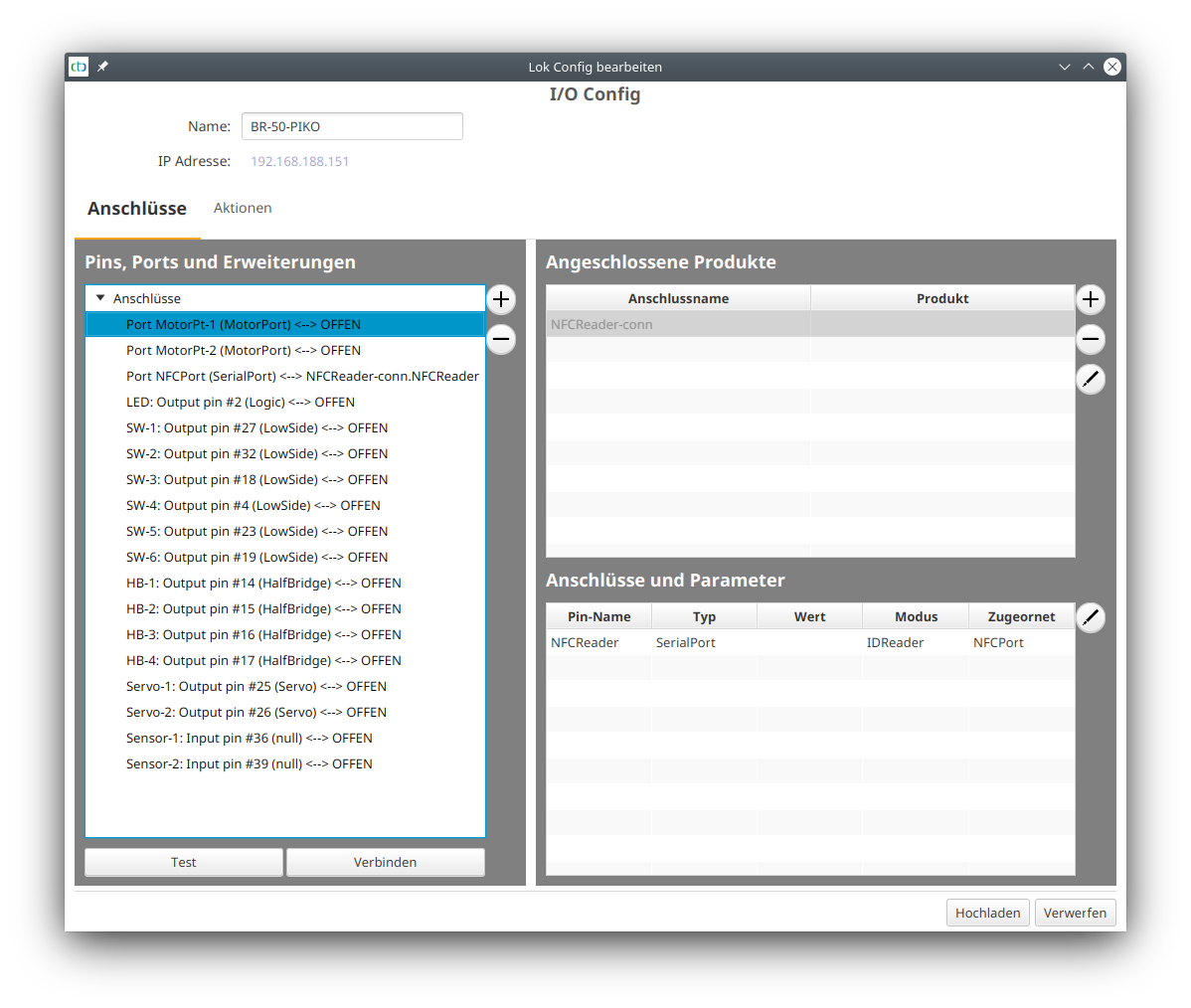 BR 50 Config emptied