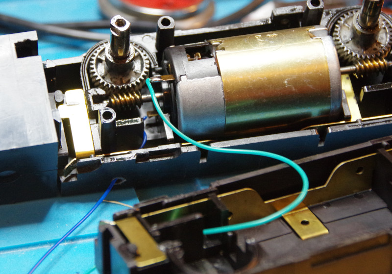Retrofit Stainz - Cables Soldered to Motor