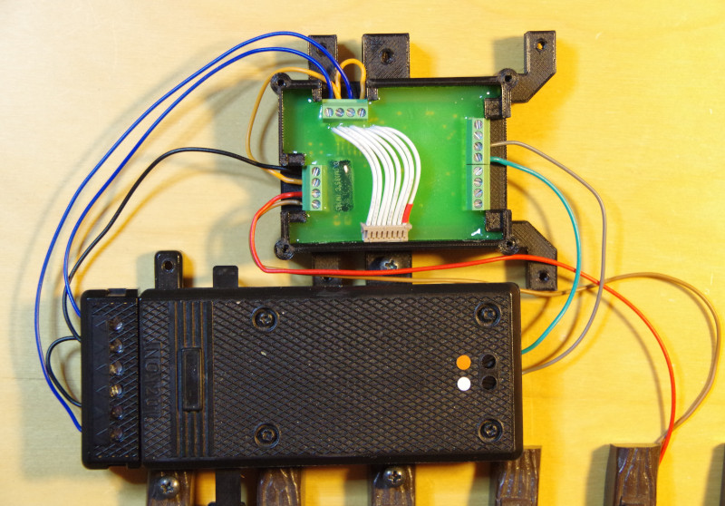 LGB turnout with sensor wired