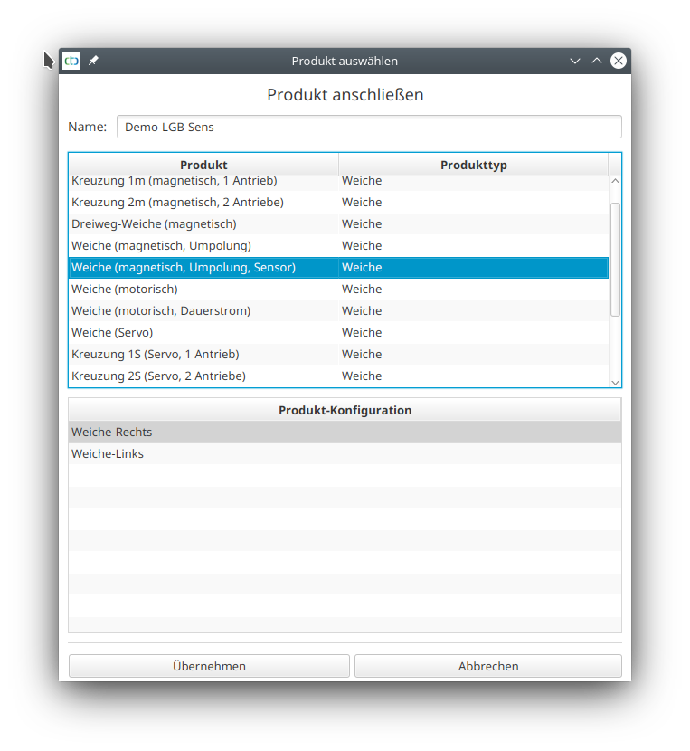 Product catalog: Turnout with Sensor