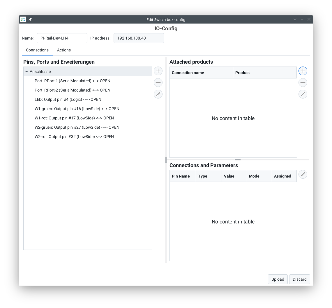 Change Configuration (empty)