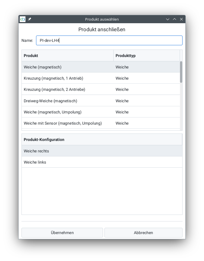 Selection of a Product