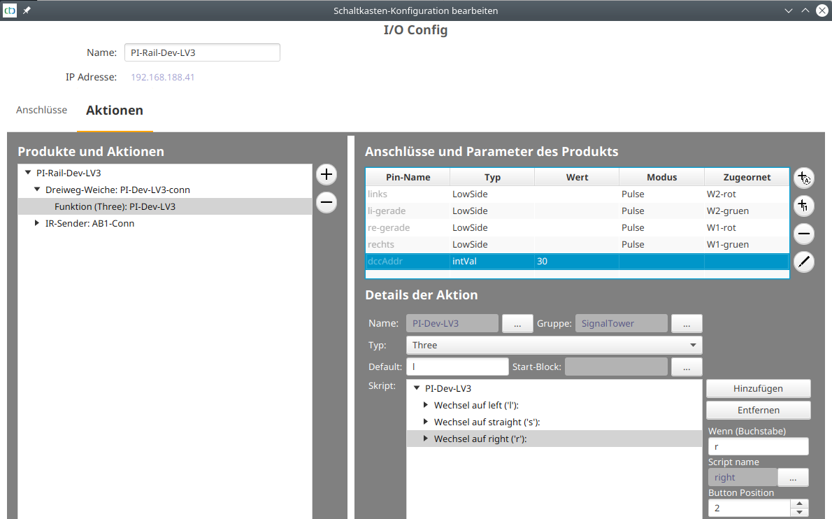 Config Turnout Address