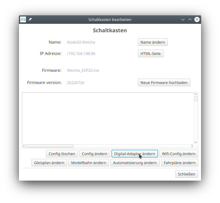 Track layout after arrival of the locomotive
