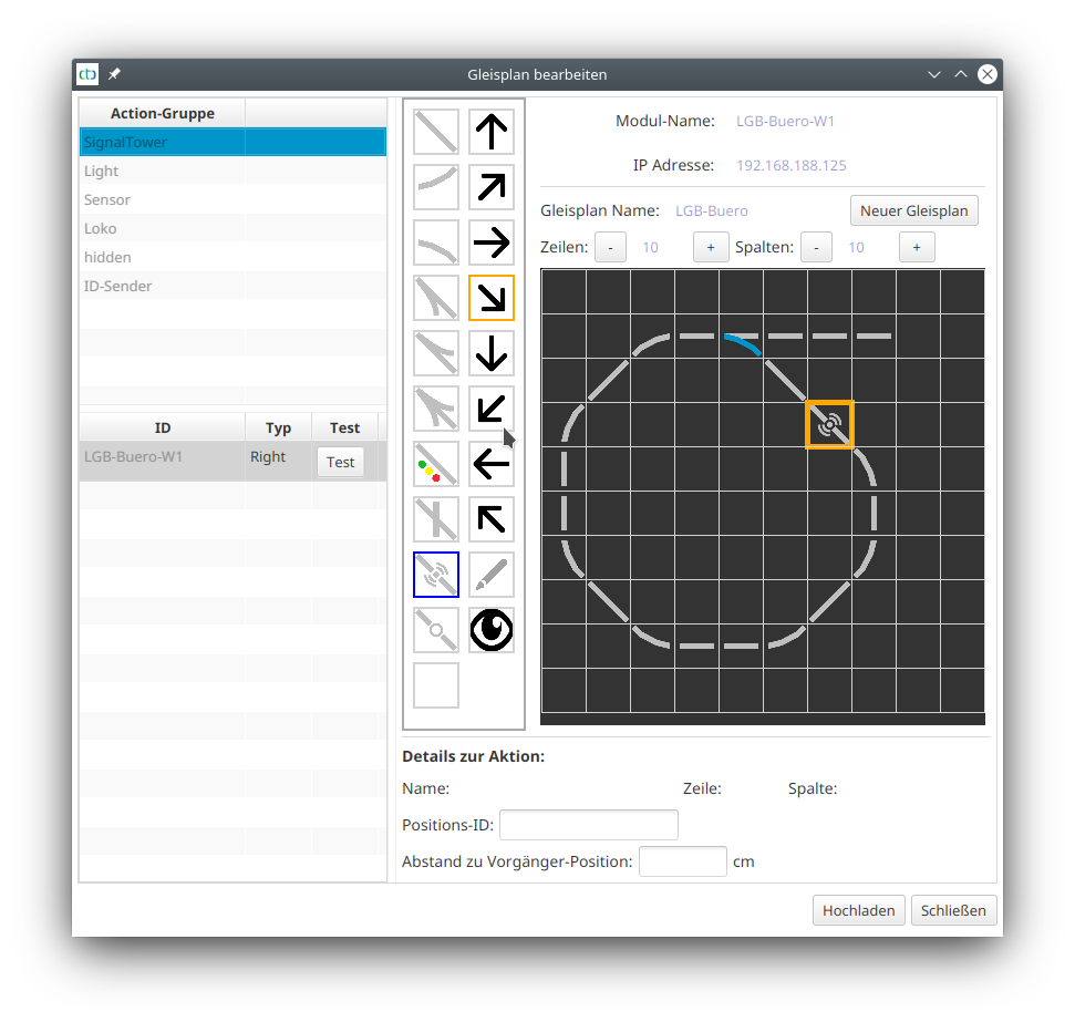 Track image: insert balise
