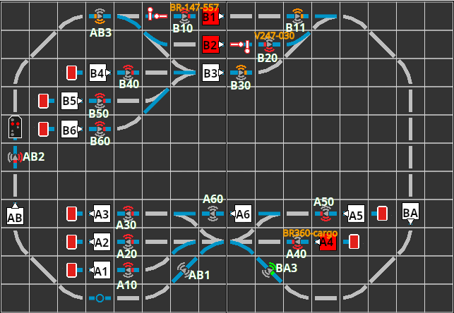 Blocks on the test system