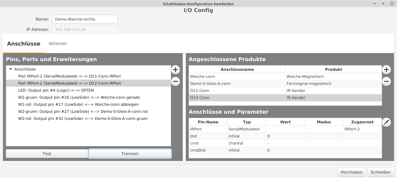 Configuration Module aiguillage Aiguillage