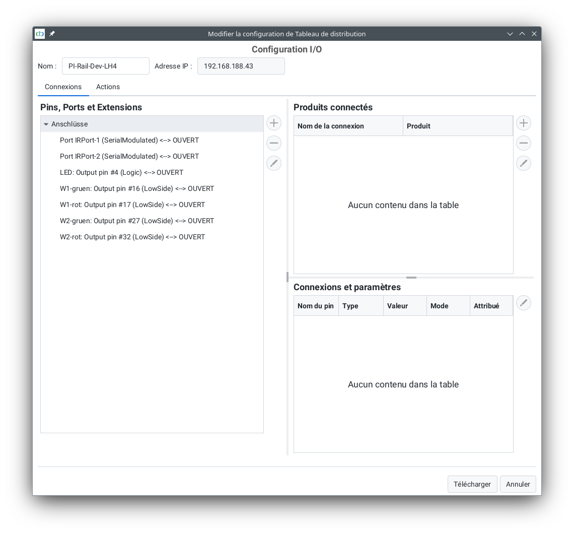 Modifier la configuration (vide)