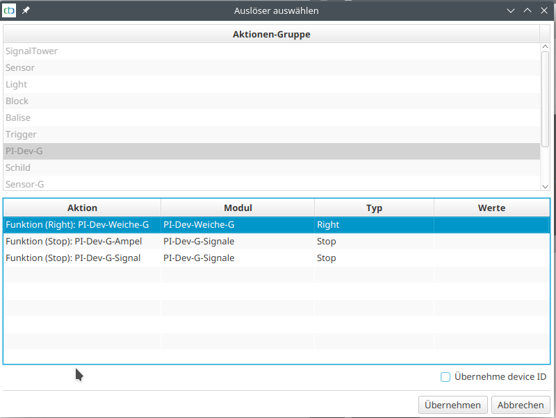 Config Trigger au Signal 3